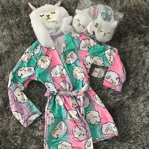 Justice girls lamb robe set